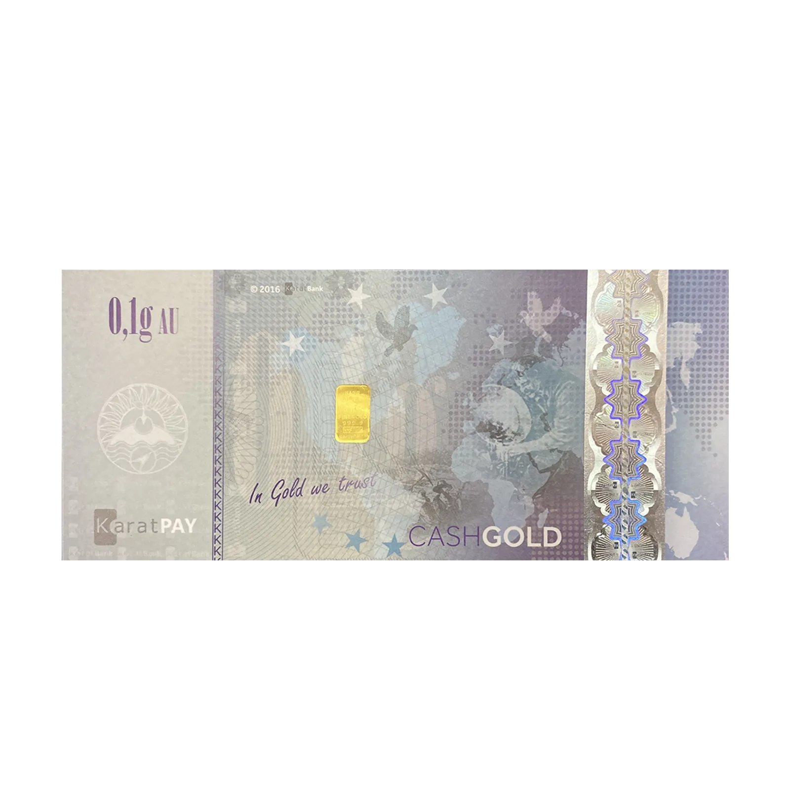 0.1g Cash Gold Bullion (999.9) 5